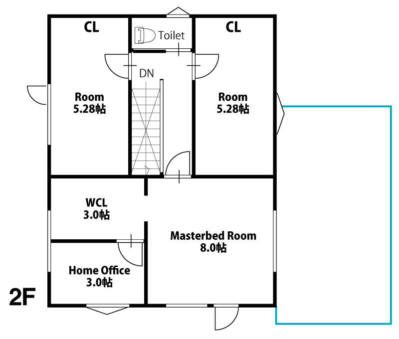 3坪追加間取り2F